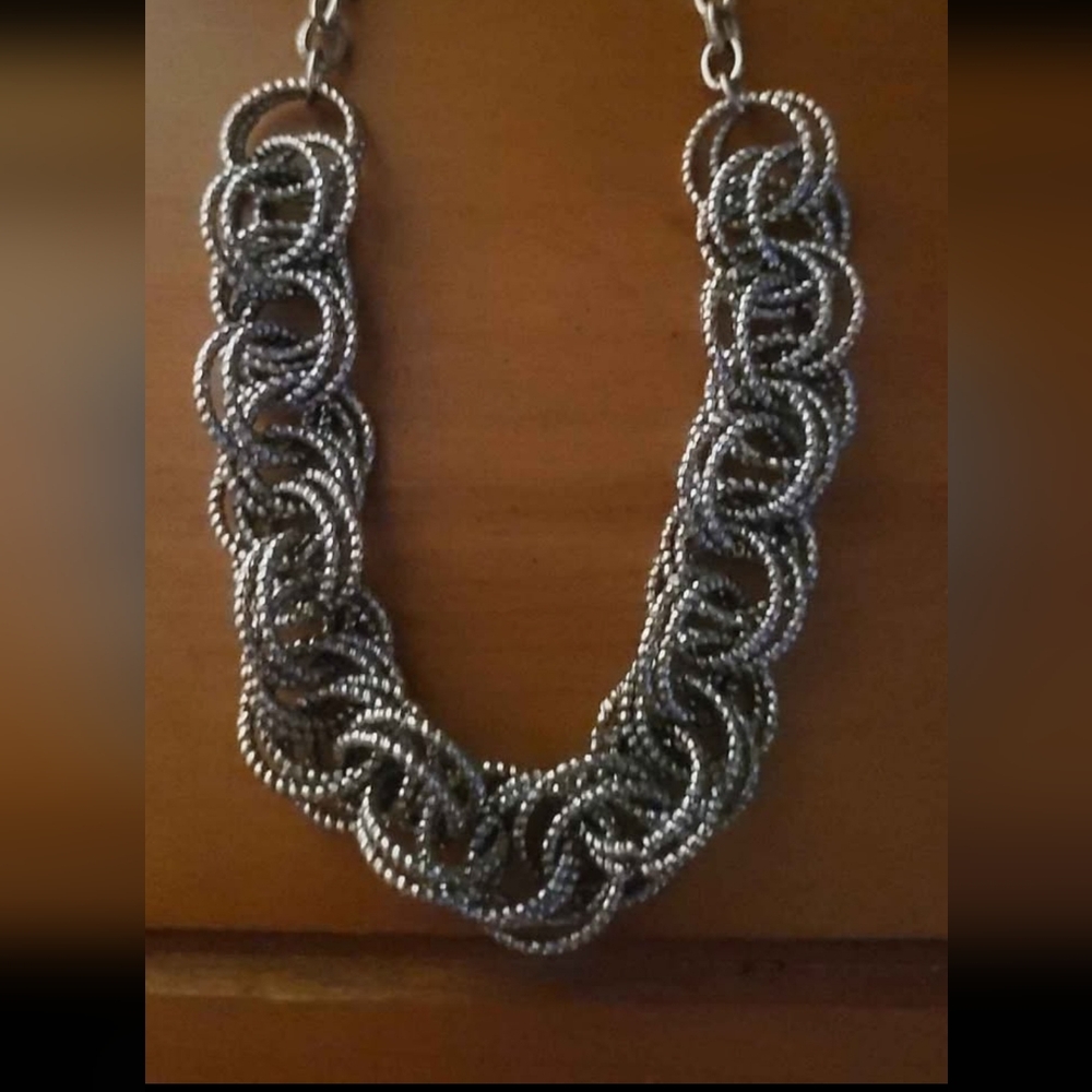 Elegant Silver Chain Necklace By INC.